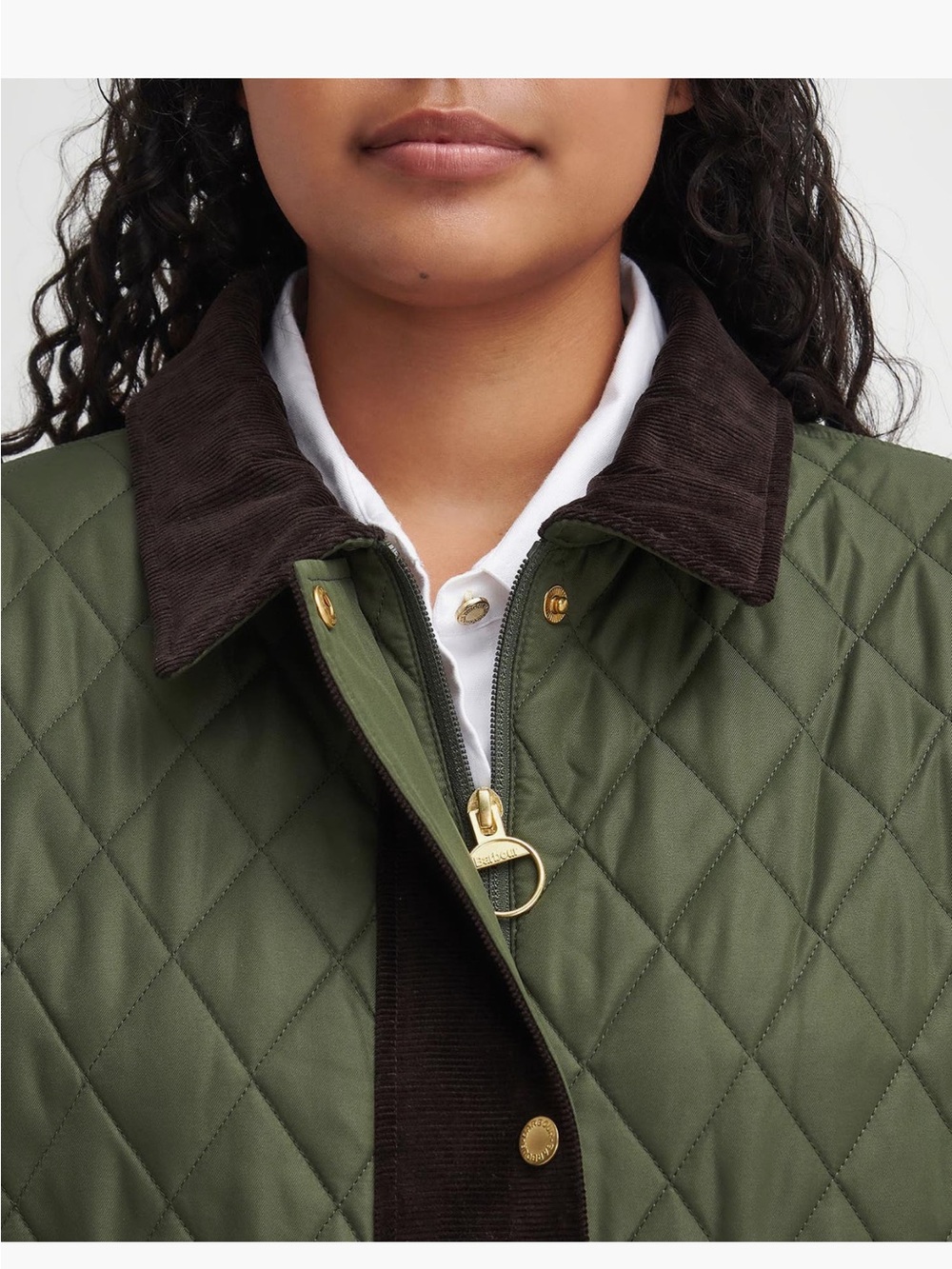 Barbour Tulip Corduroy Trim Quilted Coat 3X - Picture 11 of 12